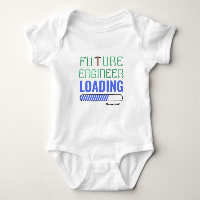 Body Para Bebé Futuro Ingeniero Cargando Funny Personalizado Unis (Anverso)