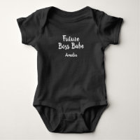 Futuro Jefe Babe Personalizado Baby Black Bodysuit