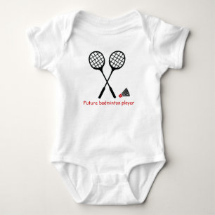 Body Para Bebé Futuro jugador de bádminton, racquet y lanzadera