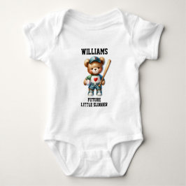 Body Para Bebé Futuro Jugador de Béisbol Osito de Peluche