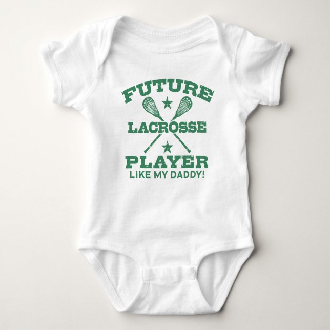 Body Para Bebé Futuro jugador de Lacrosse Como Mi Papi (Anverso)
