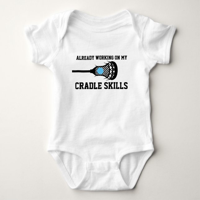 Body Para Bebé Futuro jugador de Lacrosse Funny Cradle Skills Boy (Anverso)