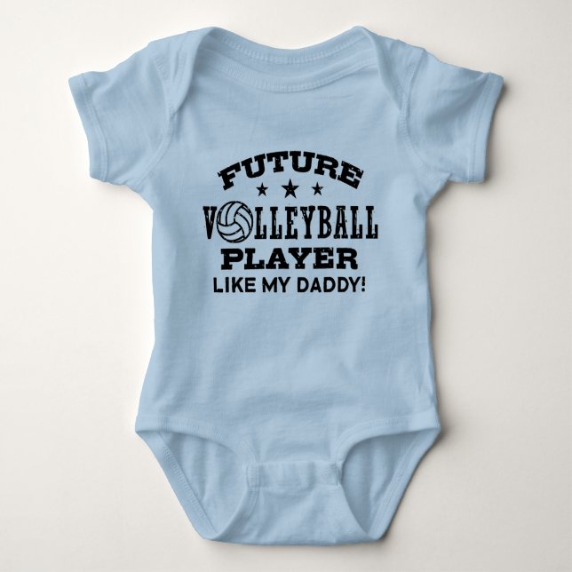 Body Para Bebé Futuro jugador de voleibol como mi papá bebé Bodys (Anverso)