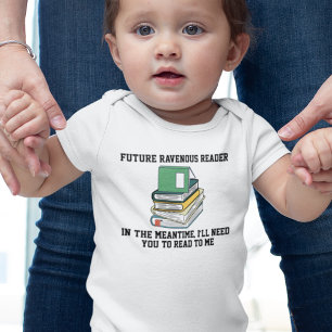 Body Para Bebé Futuro Lector Hambriento Pilas de Libros
