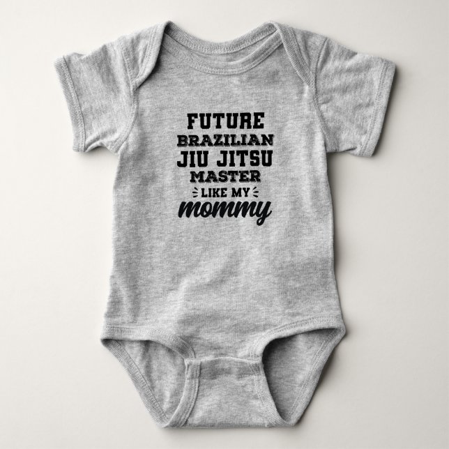 Body Para Bebé Futuro maestro de Jiu Jitsu brasileño como mi mamá (Anverso)