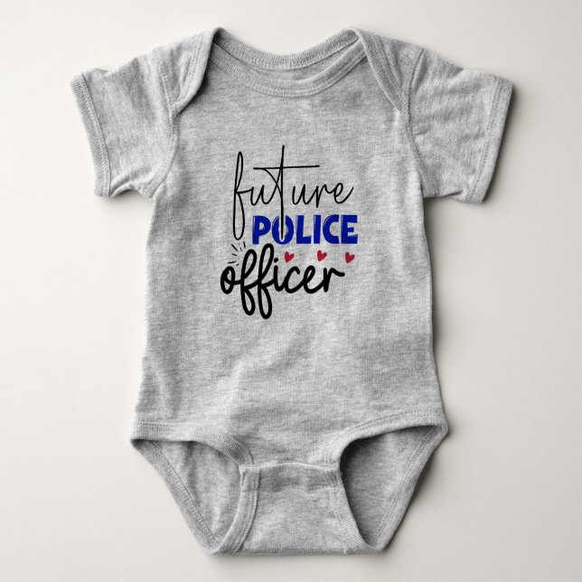 Body Para Bebé Futuro Oficial de Policía Baby Bodysuit