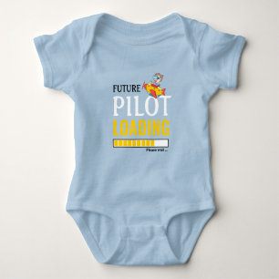 Body Para Bebé Futuro Piloto Cargando Personalizado Divertido Uni