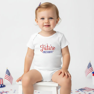 Body Para Bebé Futuro presidente 4 de julio camiseta para niños
