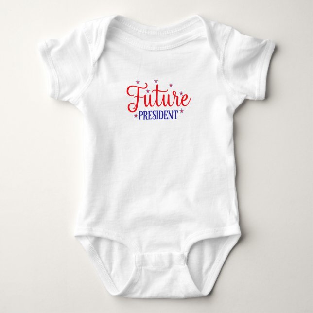Body Para Bebé Futuro presidente 4 de julio camiseta para niños (Anverso)