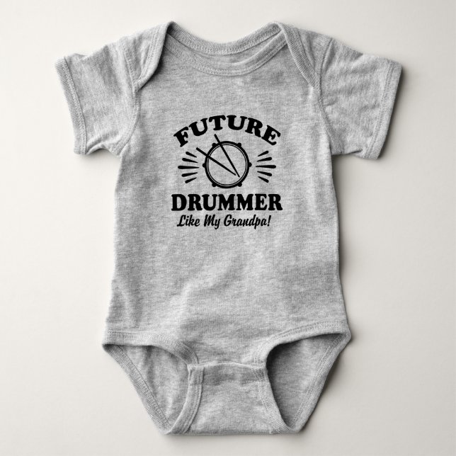 Body Para Bebé Futuro tambor como mi abuelo (Anverso)
