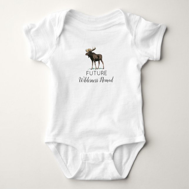 Body Para Bebé Futuro Wilderness Nomad Moose (Anverso)