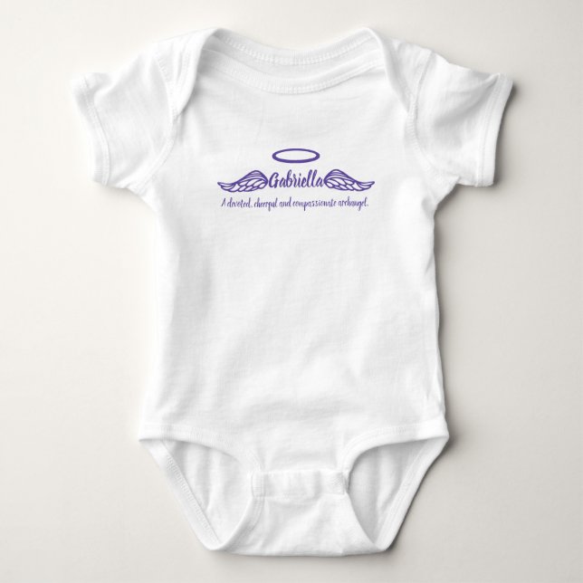 Body Para Bebé Gabriella chicas nombre y quiere decir alitas de á (Anverso)