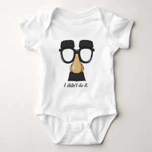 Body Para Bebé Gafas divertidas, bigote, nariz y cejas