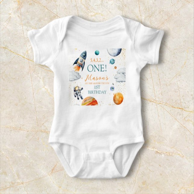 Body Para Bebé Galáctico Niño de Aventura Primer Cumpleaños Espac (Subido por el creador)