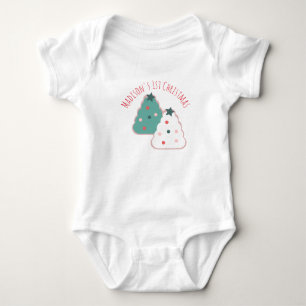 Body Para Bebé Galletas de Navidad del Primer Árbol de Navidad de