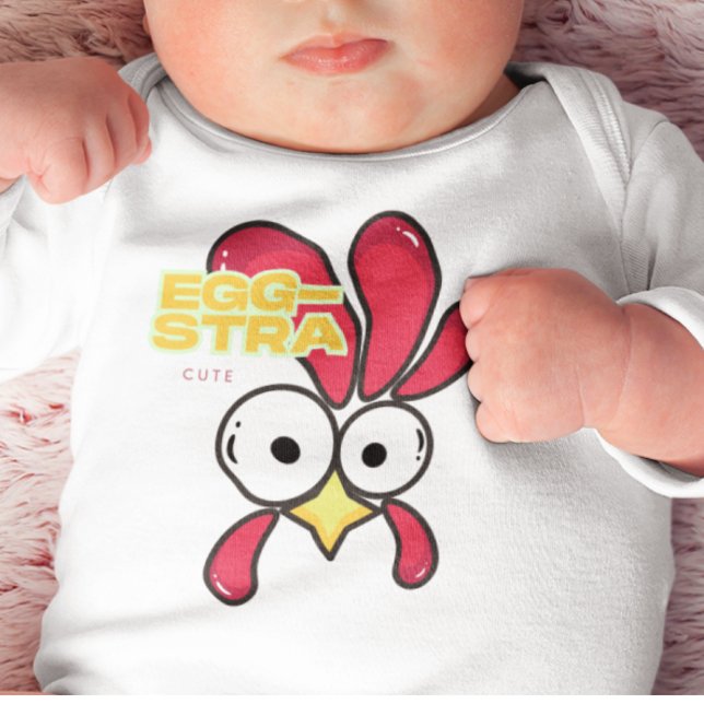 Body Para Bebé Gallina EGG-STRA Lindo (Subido por el creador)