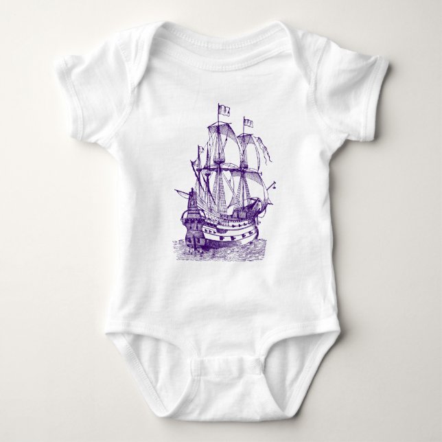 Body Para Bebé Gallion - Deep Purple (Anverso)