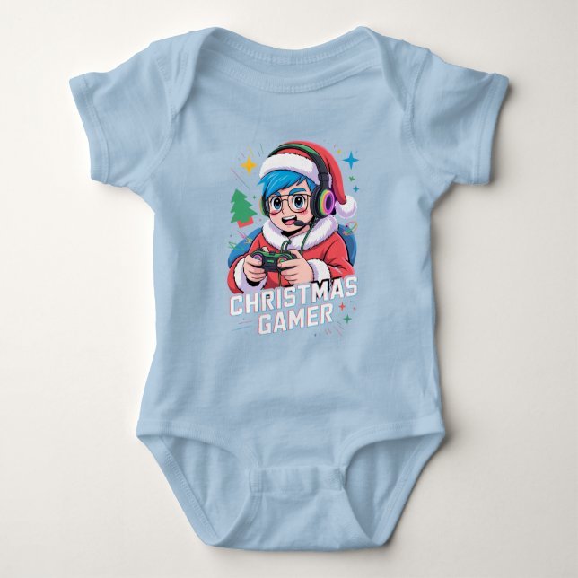 Body Para Bebé Gamer Christmas Gifts Cool Kids Holiday Gamer  (Anverso)