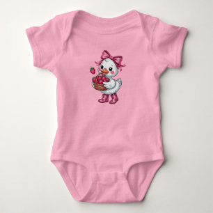 Body Para Bebé Ganso Fresa Lindo Niños