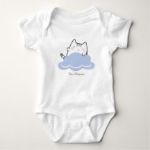 Gatito Adorable en Patrón de Nube 