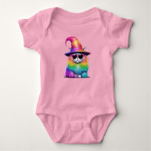 Gatito adorable ropa de bebé bruja de Halloween pa