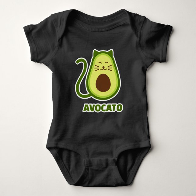 Body Para Bebé Gatito aguacate (Anverso)