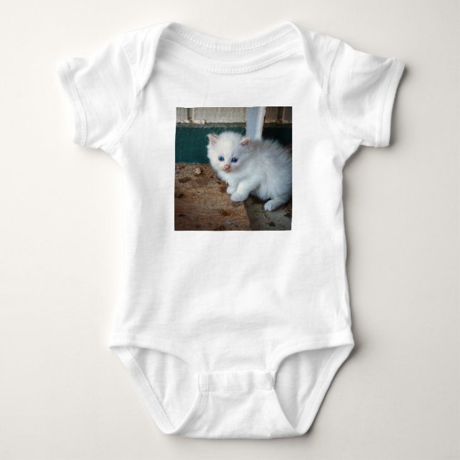 Body Para Bebé Gatito blanco (Anverso)