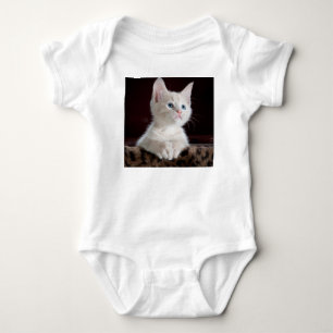 Body Para Bebé Gatito blanco vulnerable