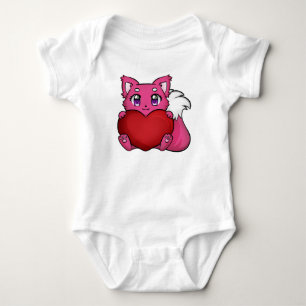 Body Para Bebé gatito corazón romántico lindo