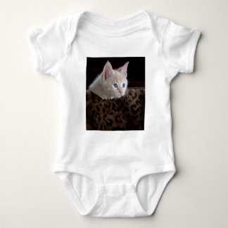 Body Para Bebé Gatito crema con hermosos ojos azules