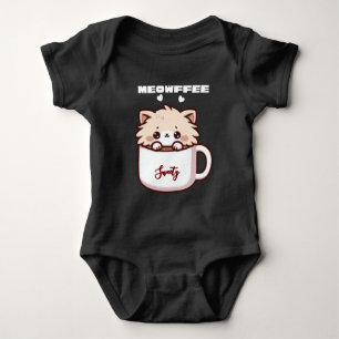 Body Para Bebé Gatito de café Meowffee personalizado
