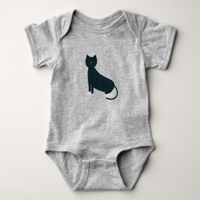 Body Para Bebé gatito gris (Anverso)