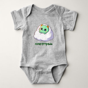 Body Para Bebé Gatito Kawaii Menta Lindo en Nube