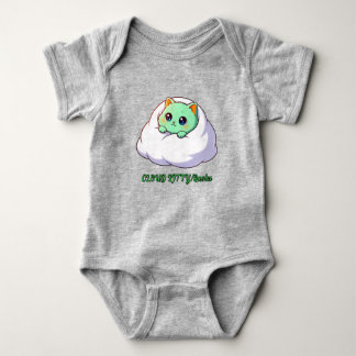 Body Para Bebé Gatito Kawaii Menta Lindo en Nube