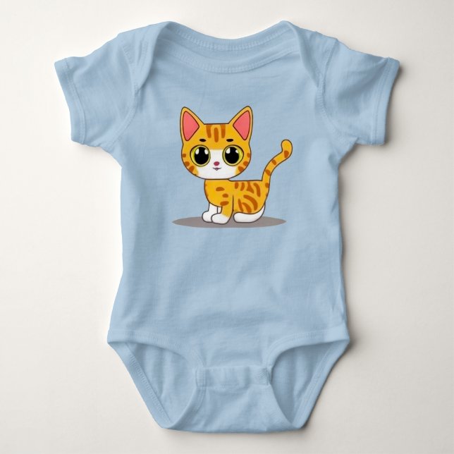 Body Para Bebé Gatito lindo divertido (Anverso)