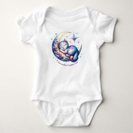 Body Para Bebé Gatito Lindo Personalizado Durmiendo en una Media