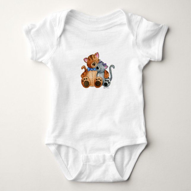 Body Para Bebé Gatitos de la abrazo de una pieza (Anverso)