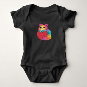 Body Para Bebé Gato adorable corazón