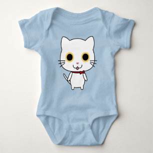 Body Para Bebé Gato Antropomórfico Blanco 47668