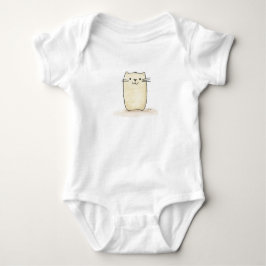 Body Para Bebé Gato beige adorable de acuarela