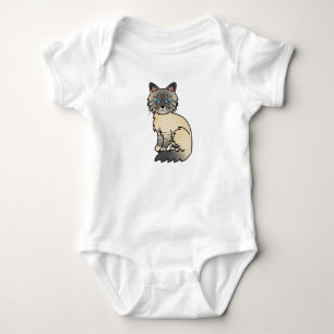 Body Para Bebé Gato Birman / Ragdoll Atigrado Plateado