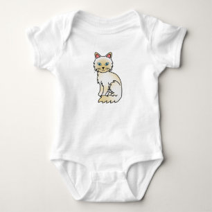 Body Para Bebé Gato Birman / Ragdoll de punto crema