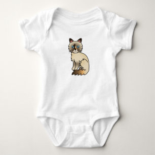 Body Para Bebé Gato Birman / Ragdoll de punto tortie