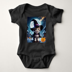 Body Para Bebé Gato Bruja Cute Halloween