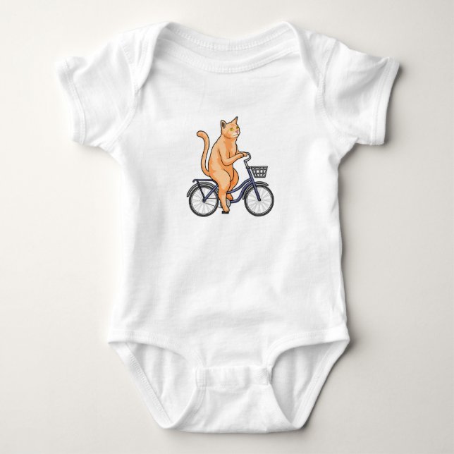 Body Para Bebé Gato con bicicleta (Anverso)