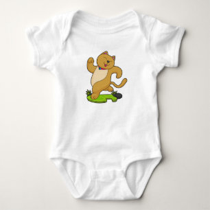 Body Para Bebé Gato con choker en ejecución