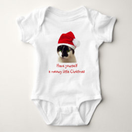 Body Para Bebé Gato con el Gorra de Santa