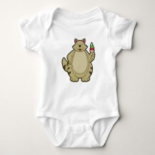 Body Para Bebé Gato con helado Waffle