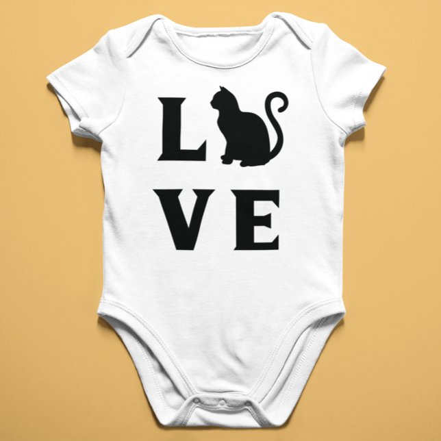 Body Para Bebé Gato de amor (Subido por el creador)