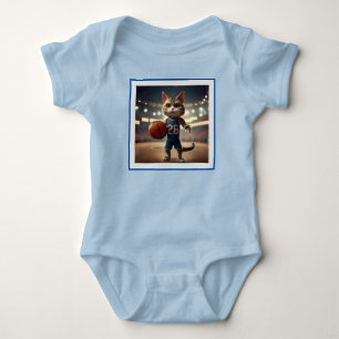 Body Para Bebé Gato de baloncesto,
